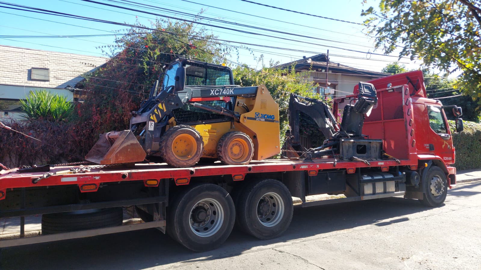 Maquinaria transportada por un equipo CVP
